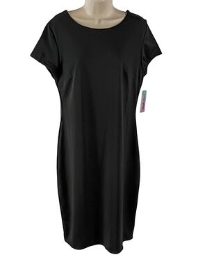 Derek Heart Black Short-Sleeve Midi Dress